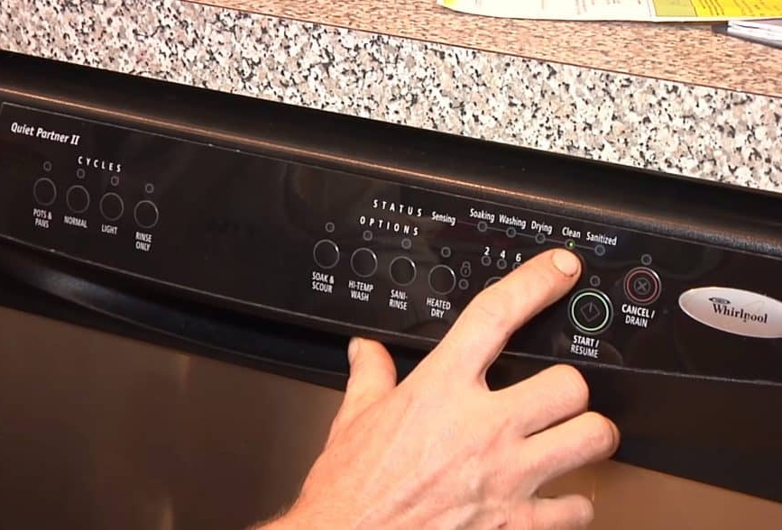 ریست ماشین ظرفشویی با کمک دکمه های پنل